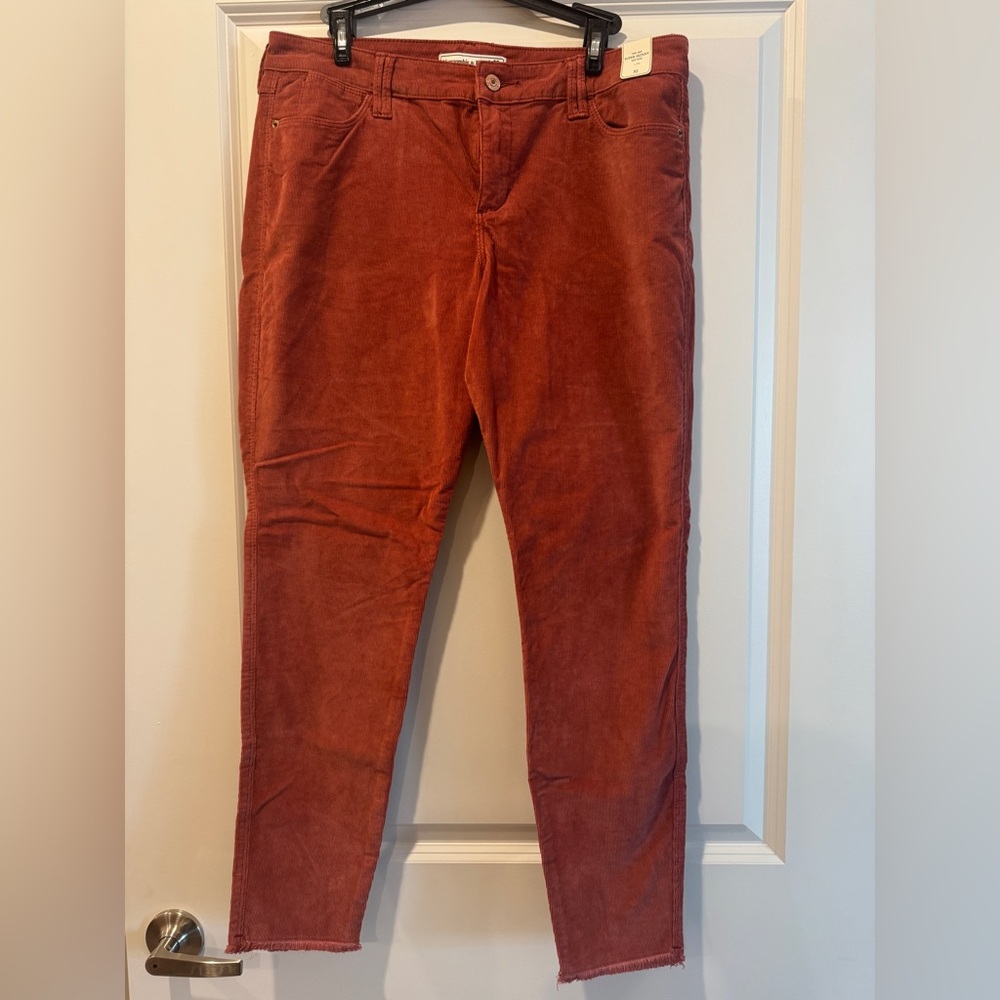 Abercrombie Super Skinny Mid Rise Corduroy Pants